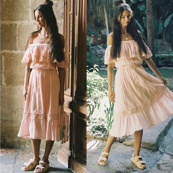 Spell Dresses & Skirts - SPELL Cassie Lace Gown in Petal Size Small NWT